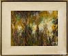 Marie Wilner (American 1910-), oil on canvas impressionist landscape, titled Bayou, signed