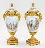 A PAIR OF FRENCH ORMOLU-MOUNTED VASES, SEVRES, 1771