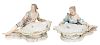 A PAIR OF GERMAN FIGURAL SWEETMEAT DISHES, MEISSEN, DRESDEN, LATE 19TH-EARLY 20TH CENTURY