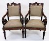 A PAIR OF NEOCLASSICAL BALTIC MAHOGANY FAUTEUILS, EARLY 19TH CENTURY