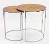 A PAIR OF CONTEMPORARY NESTING COFFEE TABLES