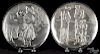 Two Franklin Mint .999 silver Picasso plates, titled Le Gourmet and The Tragedy, 8'' dia.