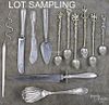 Group of flatware, plate, sterling handled, etc.
