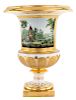 A RUSSIAN PORCELAIN URN WITH VIEW OF PAVLOVSK, PROBABLY IMPERIAL PORCELAIN FACTORY, ST. PETERSBURG, PERIOD OF NICHOLAS I, 1825-1855