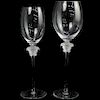 Two Rosenthal Versace Lumiere Wine Glasses