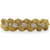 18k Gold Floral Bangle Bracelet