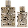 (2 Pc) Mexican Sterling Silver Perfume Bottles
