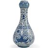 Chinese Qing Blue and White Garlic Head Vase