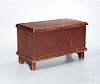 Miniature Red-painted Blanket Chest