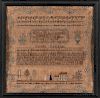 "Emily L. Wightman" Needlework Sampler and Family Record