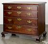 Pennsylvania Chippendale walnut chest of drawers, ca. 1770, 34 1/2'' h., 37 1/2'' w.
