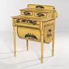 Diminutive Yellow-painted and Paint-decorated Work or Dressing Table