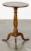 Stained maple candlestand, 19th c., 25'' h., 16'' w.