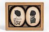 Double Hollow-cut Silhouette Portraits of a Husband and Wife