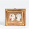 American School, Late 18th Century  Two Portrait Miniatures, Reportedly Children of the Clark Family, Nantucket, Massachusetts
