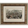 VICTORIAN ENGRAVED PRINT, LONDON SKETCHES REGENT CIRCUS