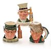 3 ROYAL DOULTON SMALL LIQUOR CONTAINER CHARACTER JUGS