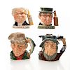 4 ROYAL DOULTON CHARACTER JUG LIQUOR CONTAINERS