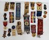 Lot of Grand Army Ribbons, Badges