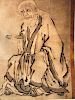 Scroll, Zen Patriarch, 16/17th Century signed Kano Motonobu (1476-1559)