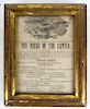 New York "Whigs of the Capital" Handbill in Frame
