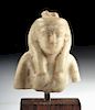 Egyptian Late / Ptolemaic Calcite Bust of Isis