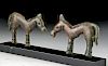 Miniature Roman Bronze Horse Appliques (pr)