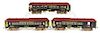 Three reproduction Ives standard gauge train cars