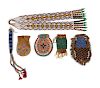 Assorted Plains Beadwork, Group of Six
largest bag length 8 x width 5 inches