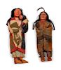 Two Skookum Dolls
each height 12 1/2 inches