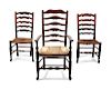 Ladder Back Chairs, Group of Six
tallest height 44 1/2 x width 23 1/2 x depth 20 inches