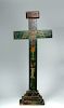 Tall / Impressive 19th C. Mexican Painted Wood Cross