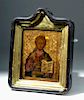 19th C. Russian Icon Christ Pantocrator, Kiot