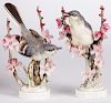 Pair of Royal Worcester Mockingbirds