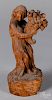 Carved mahogany allegorical figure