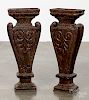 Pair of cast iron theatre seat ends