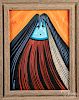C. Begay, oil on canvas Native American work