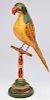Large Keith Collis carved and painted parrot