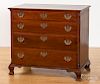 Chippendale walnut chest of drawers, late 18th c.