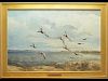 "Canvasbacks Swinging the Channel - Chesapeake Bay," an oil on canvas by George Browne.