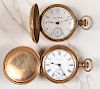 Two gold filled hunter case pocket watches
