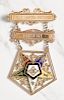 14K gold Order of the Eastern Star Masonic pin