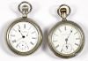 Elgin pocket watch, together with a Waltham watch