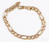 14K gold chain link bracelet