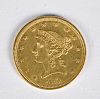 1839 Liberty Head five dollar gold coin