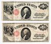 Two series of 1917 one dollar notes