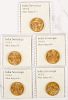 Five India George V gold sovereigns