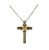 Tiffany &amp; Co Sterling Silver 18K Gold Cross Pendant Necklace
