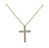 Tiffany &amp; Co 18K Gold Diamond Cross Pendant Necklace