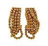 Cartier Draperie De Decolette 18K Gold Earrings